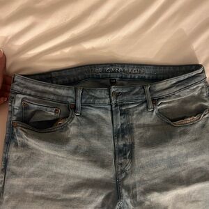 American Eagle Outfitters Men's Faded Blue Jeans